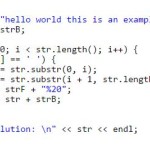 string space to %20 cracking